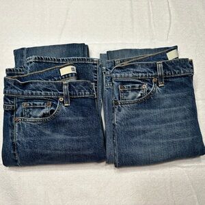 Gap Slim Fit Jeans Womens Size 12 Long Lot of 2